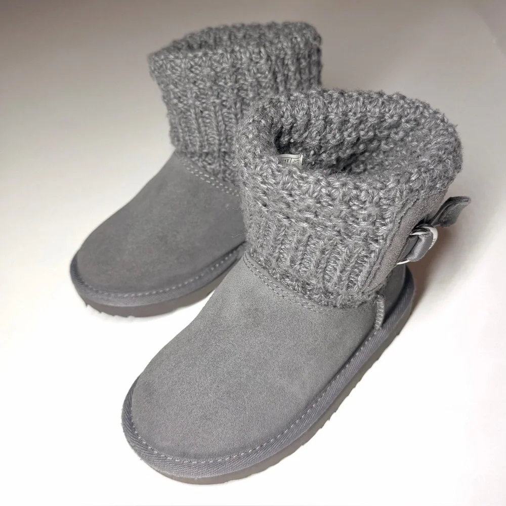 UGG Australia Kids Classic Solene Mini  Boots  Gray Size- 9